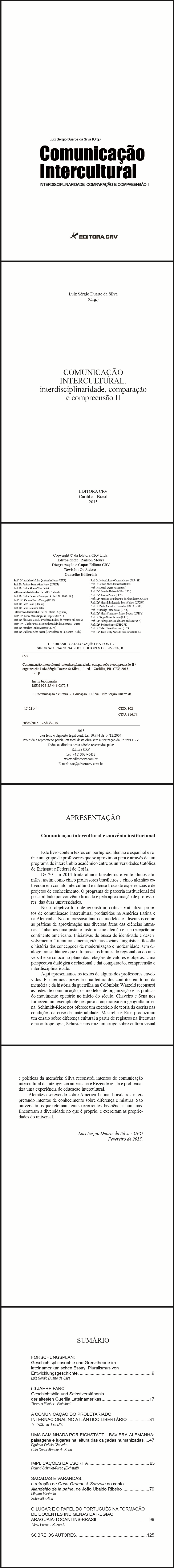 COMUNICAÇÃO INTERCULTURAL:<br>interdisciplinaridade, comparação e compreensão II